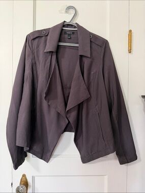 torrid gray Utility Draped Jacket